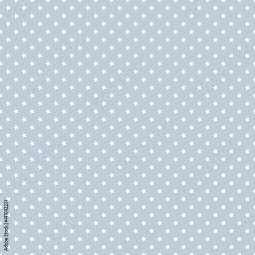 Seamless pattern design with stars, white stars on a gray background