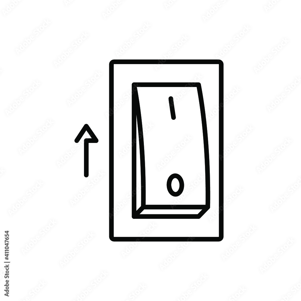 Light on, electric switch solid icon. Power turn off button glyph style sign for web and app. Toggle switch off position vector illustration on white background isolated. Editable stroke EPS 10 Light on, electric switch solid icon. Power turn off button glyph style sign for web and app. Toggle switch off position vector illustration on white background isolated. Editable stroke EPS 10