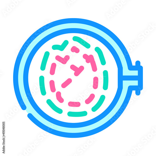 embroidery for relax color icon vector illustration