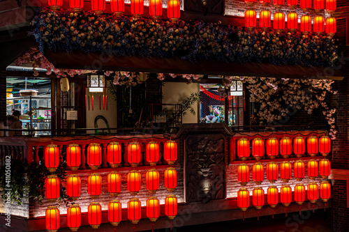 Red lanterns in Chinese New Year in Changchun, China