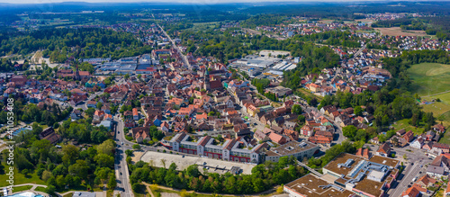 Aerial view of old town of the city Roth in Germany, Bavaria on a spring noon.  © GDMpro S.R.O.
