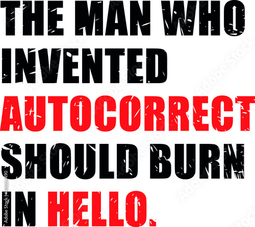 Funny typo design about text auto correction.