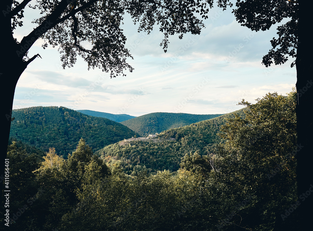 sunset in the mountains