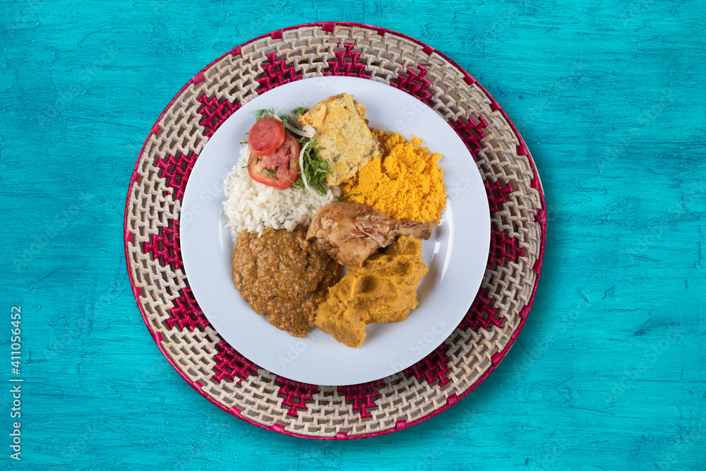 Caruru dish of typical Brazilian food from Bahia Caruru dish of typical Brazilian food from Bahia