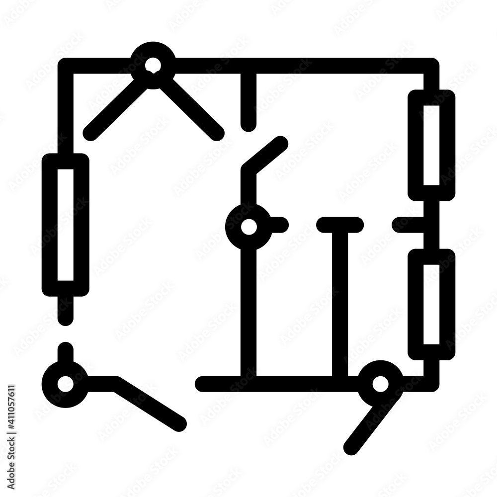 camera place plan line icon vector illustration camera place plan line icon vector illustration