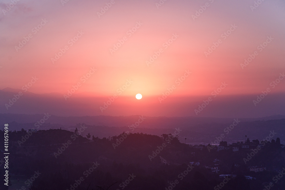 Sunrise over Mountains in Los Angeles