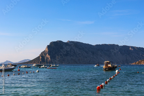 View on Tavolara island, Capo Coda Cavallo, San Teodoro, province of Olbia Tempio, Sardinia, Italy, Europe photo