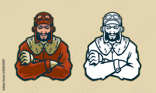 vintage version of a fighter pilot