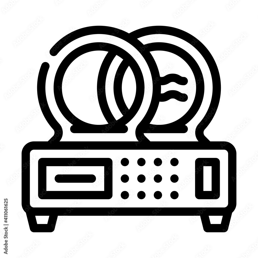 magnetic therapy device line icon vector illustration