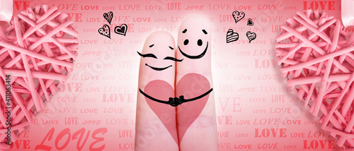 Zwei verliebte Finger