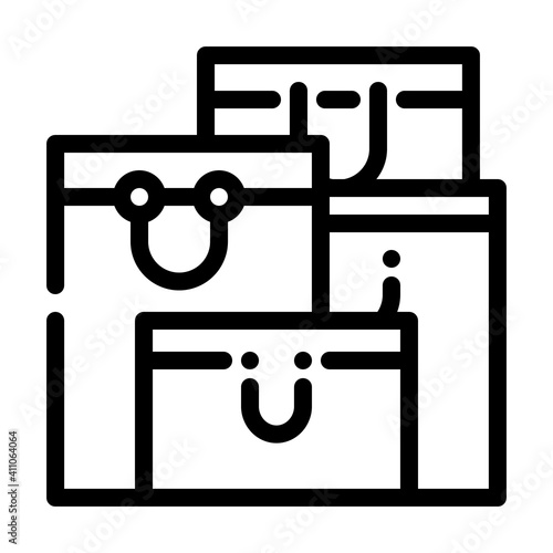 shopping relax therapy line icon vector illustration