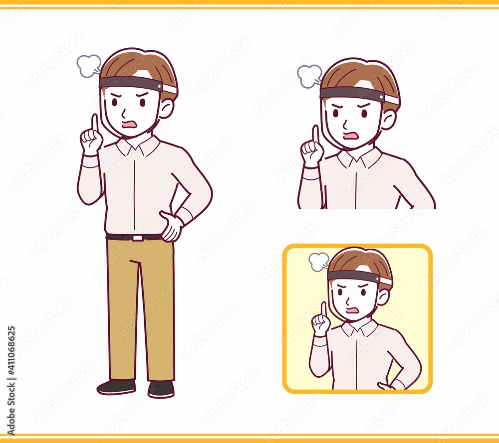 Young man in pink clothes