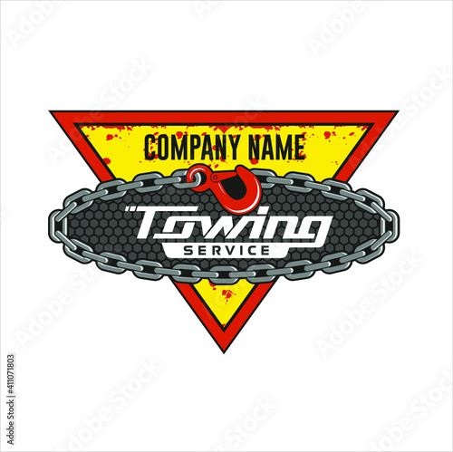 icon template for towing service, auto service.