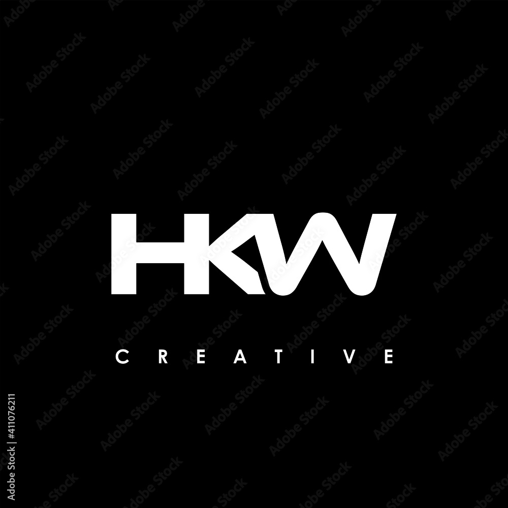 HKW Letter Initial Logo Design Template Vector Illustration
