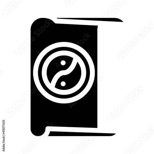 yoga relax glyph icon vector illustration flat