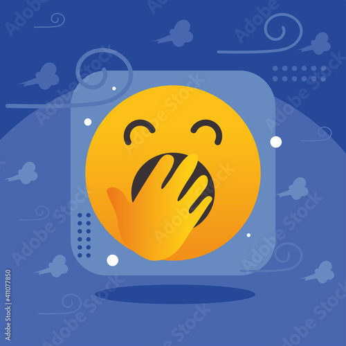 tired emoji face vector design