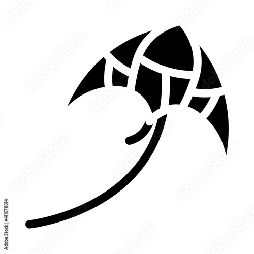 flying kite glyph icon vector illustration flat