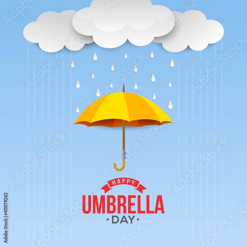 Happy umbrella day celebration vector illustration