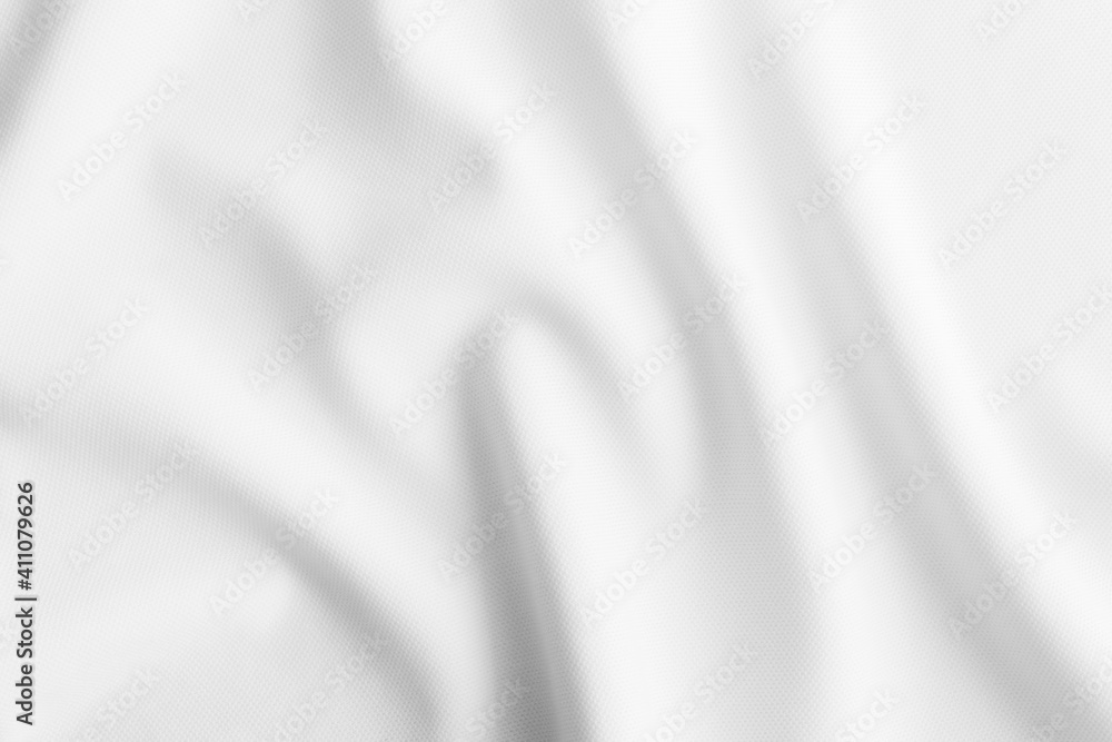 White wavy clothes background. fabric texture White wavy clothes background. fabric texture