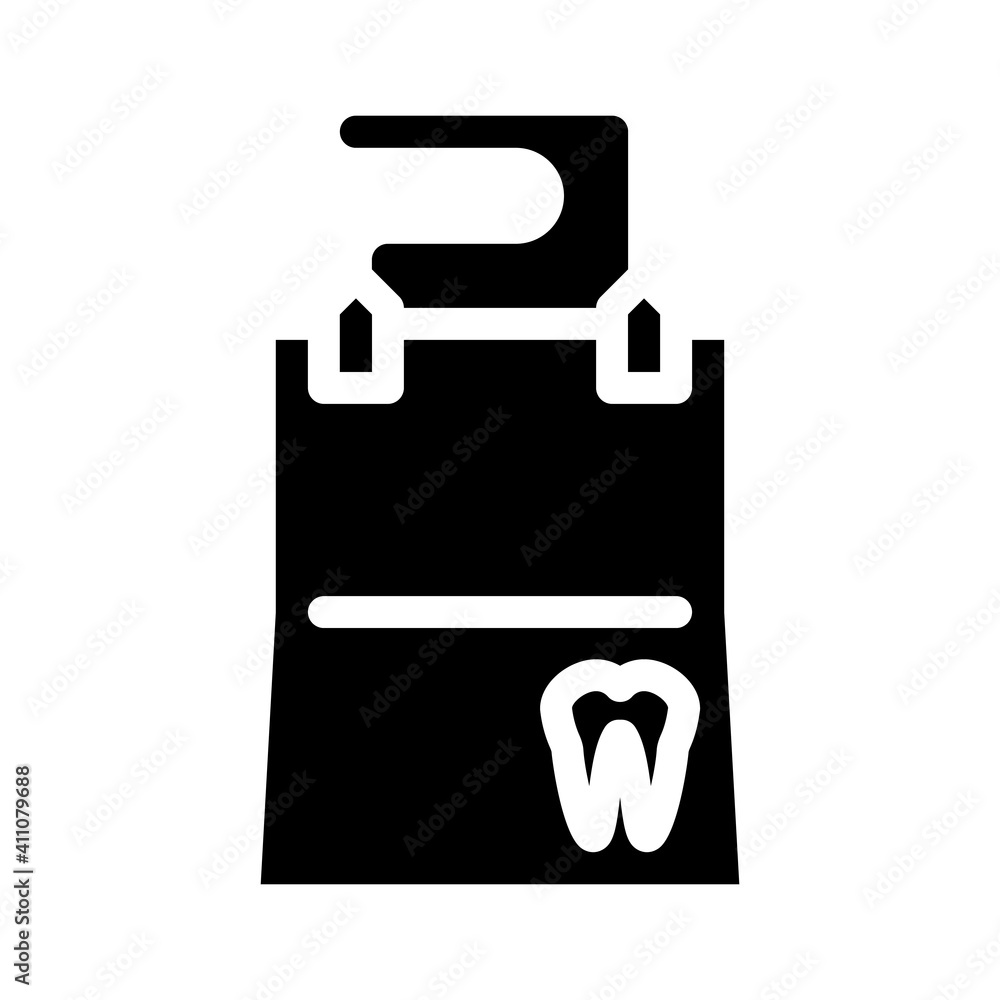 dental wipe glyph icon vector illustration flat dental wipe glyph icon vector illustration flat