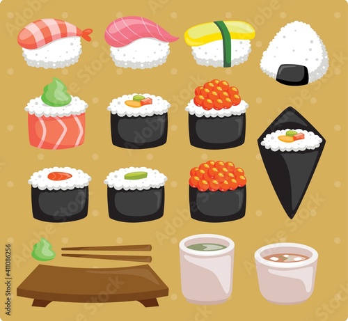 set of sushi