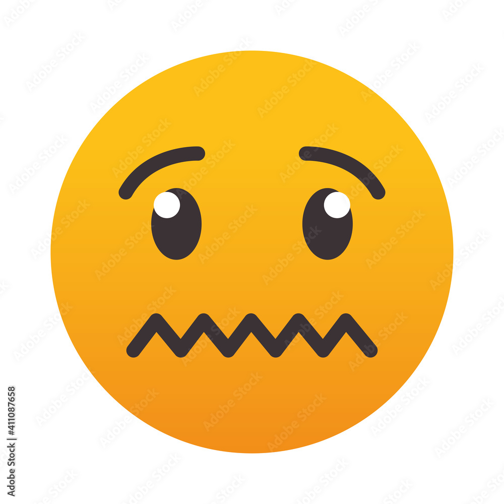 Fototapeta premium icon of emoji Confounded Face, colorful design