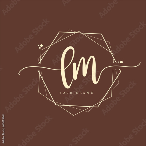 LM Initial handwriting logo. Hand lettering Initials logo branding, Feminine and luxury logo design.