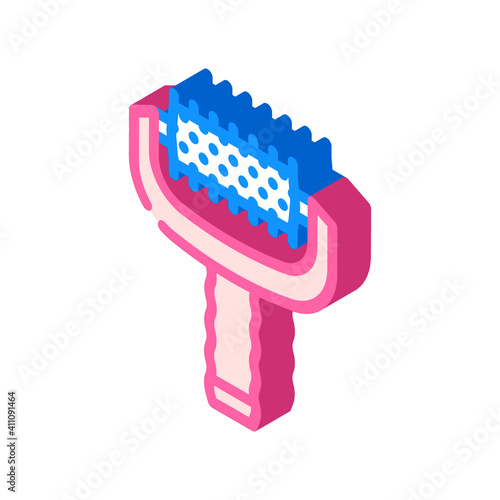 massager tool isometric icon vector illustration color