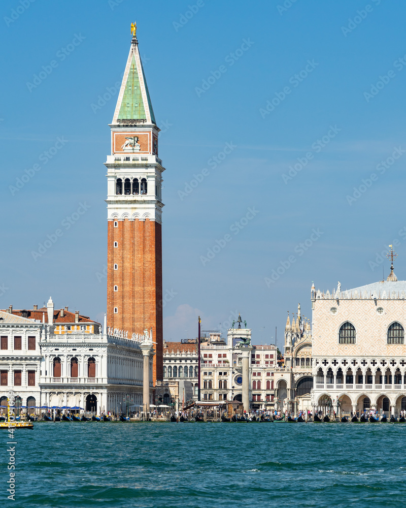 The iconic St Mark's bell tower in Venice, Italy