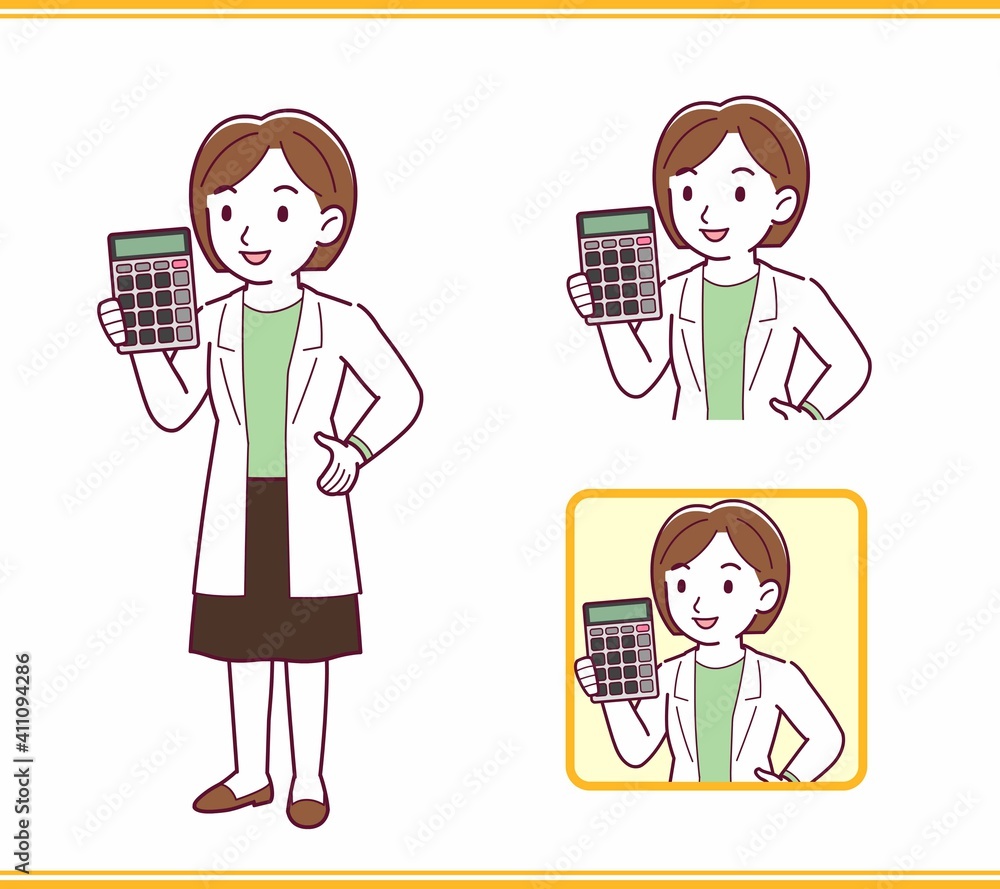 Young woman in a lab coat