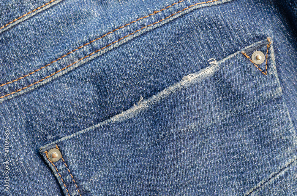Blue denim jeans background pocket. Blue denim jeans background pocket.