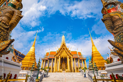 Wat Phra Kaew is a sacred temple and it s a part of the Thai grand palace  the Temple houses an ancient Emerald Buddha