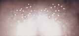 Elegant silver and white glitter sparkle confetti background border for happy birthday, anniversary,