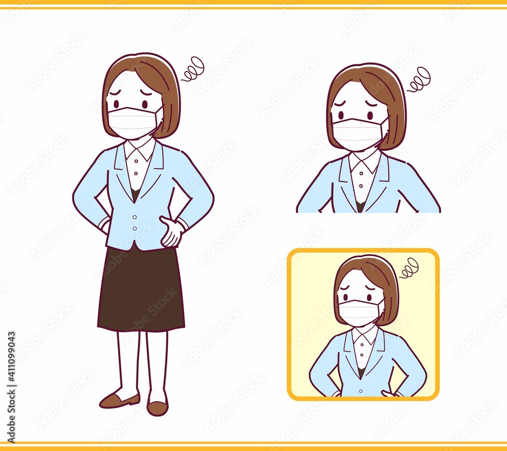 Young woman in a light blue suit_B2 Young woman in a light blue suit_B2