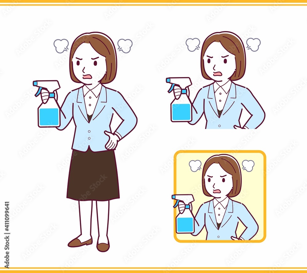Young woman in a light blue suit Young woman in a light blue suit