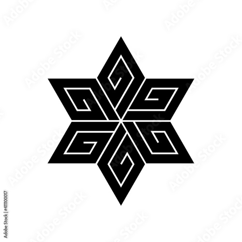 稲妻紋・麻形稲妻（あさがたいなづま）