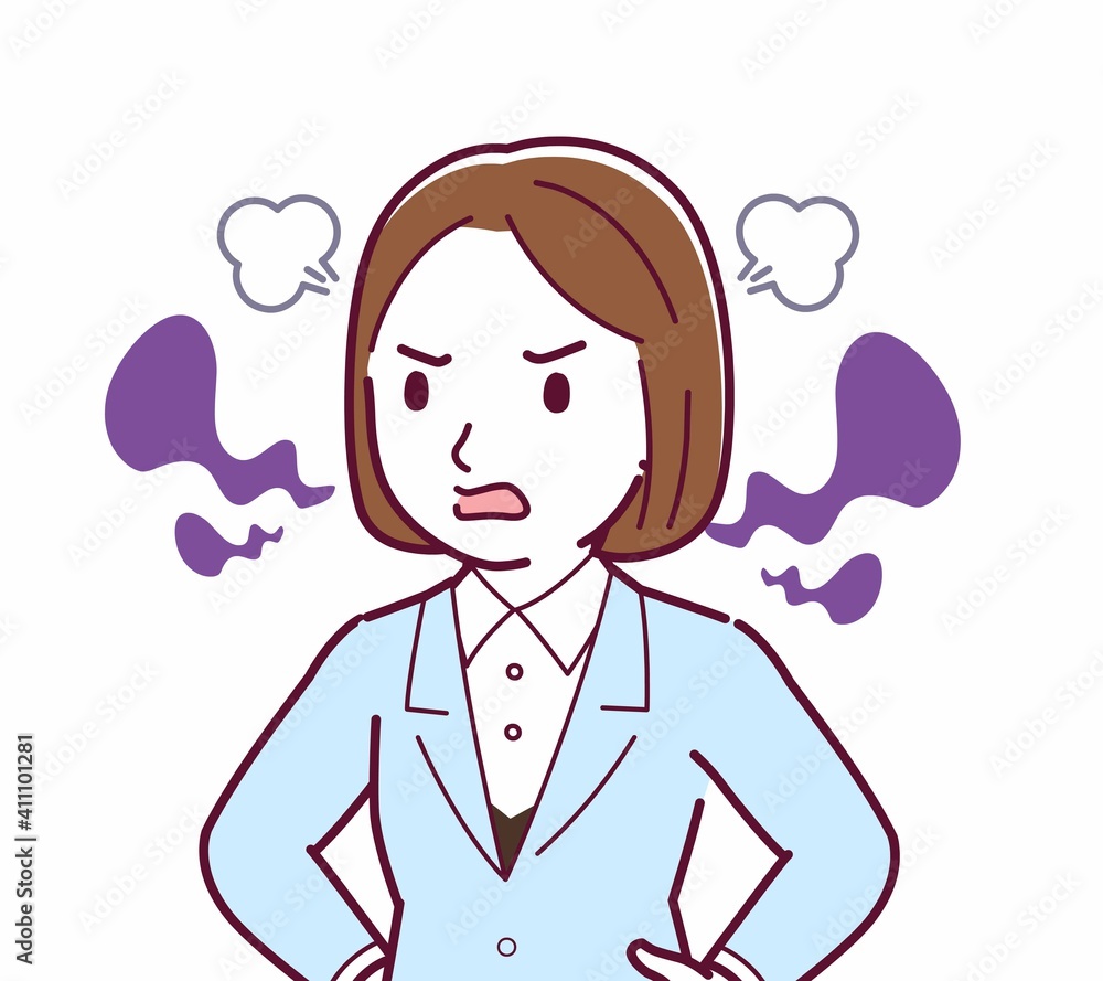 Young woman in a light blue suit Young woman in a light blue suit