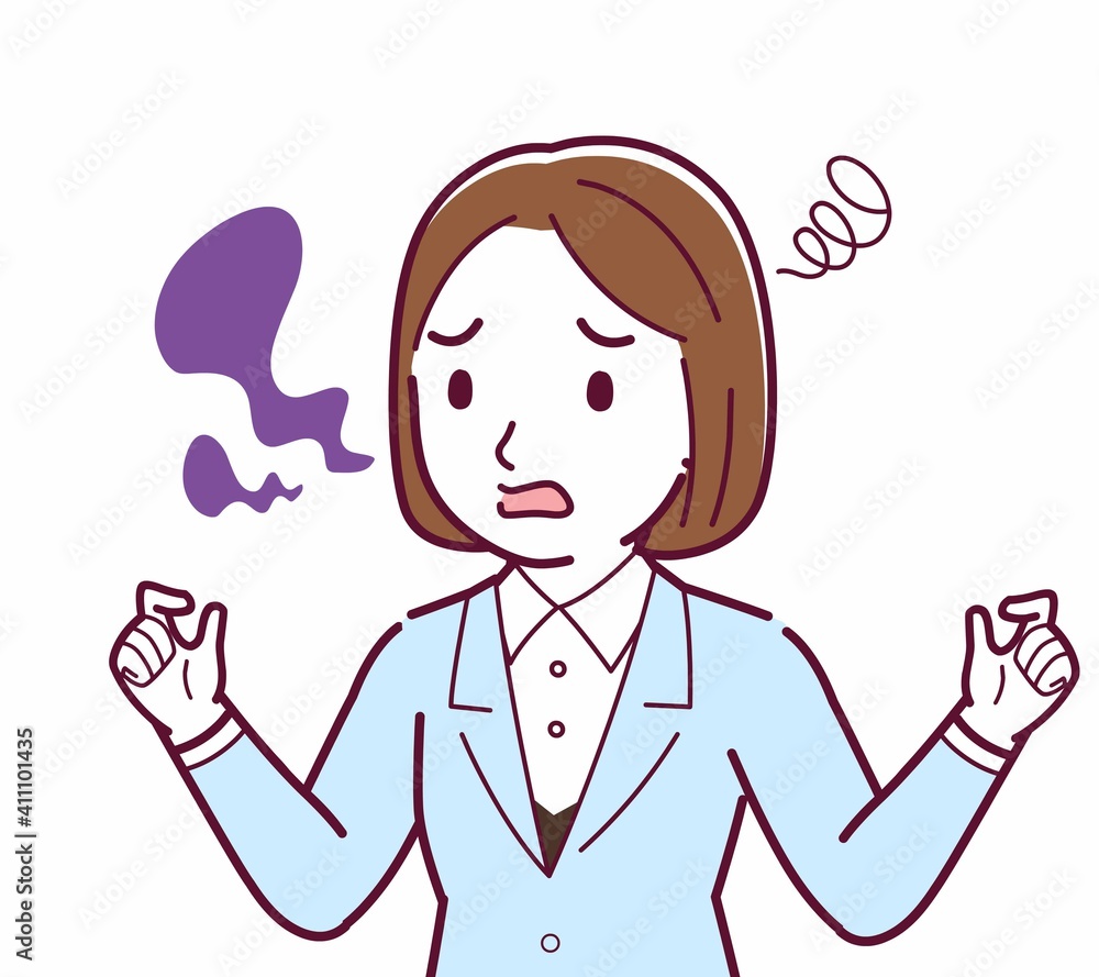 Young woman in a light blue suit Young woman in a light blue suit