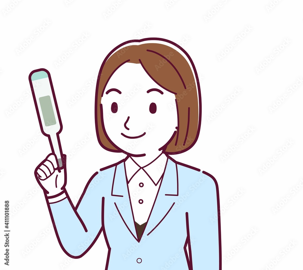 Young woman in a light blue suit Young woman in a light blue suit