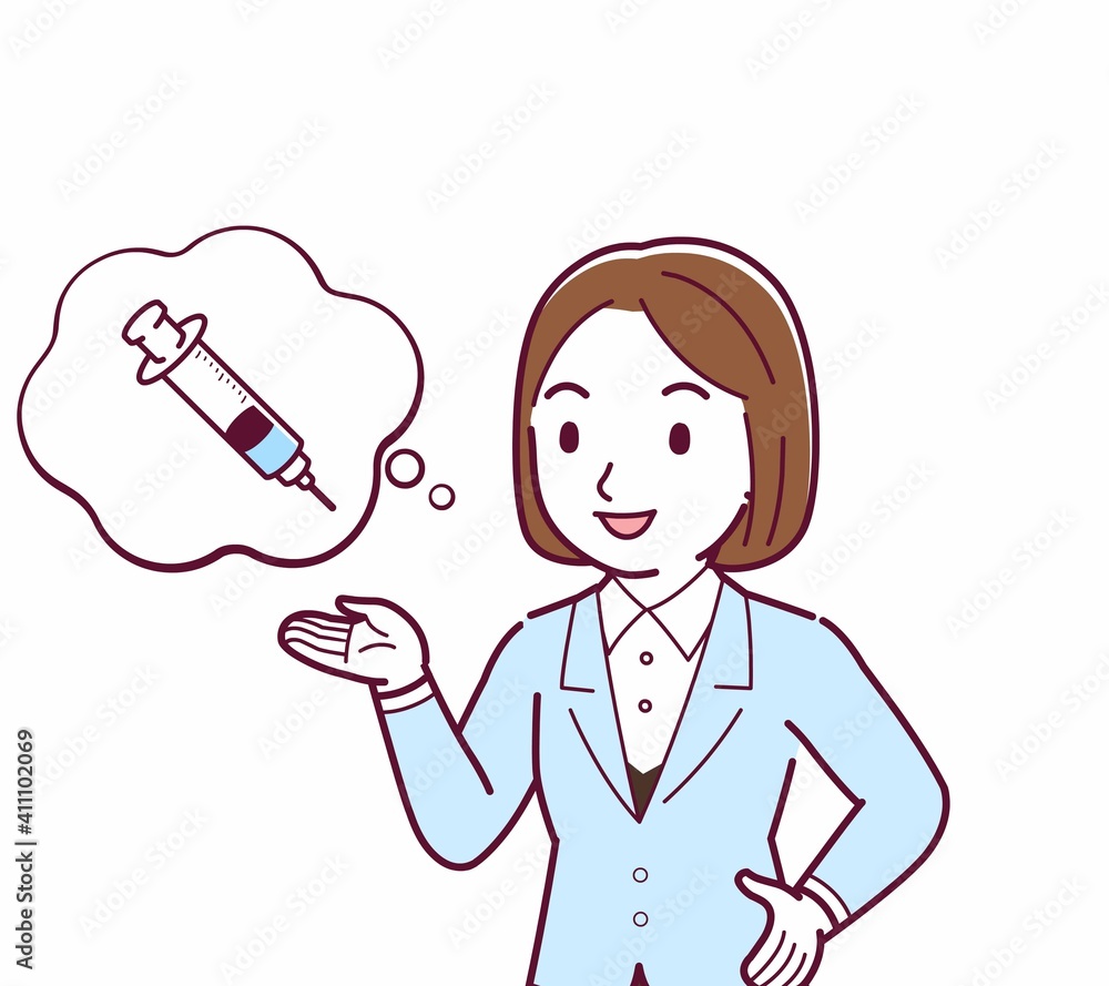 Young woman in a light blue suit Young woman in a light blue suit