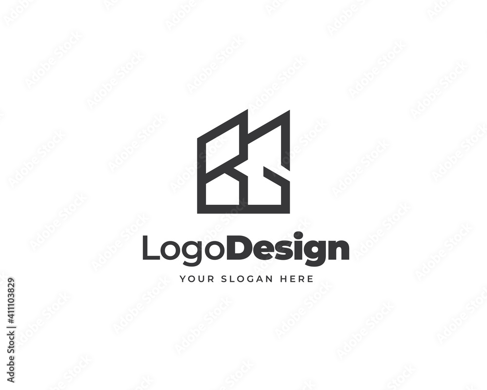 BG initial letter logo vector. Modern property logo design BG initial letter logo vector. Modern property logo design