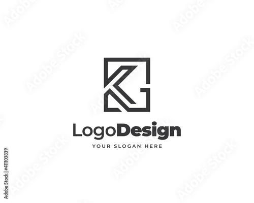 KG group logo vector design. Business finance logo design