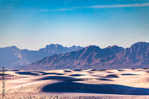 dramatic desert background photos.I mages of sand dunes in White Sands national Park in New Mexico,USA