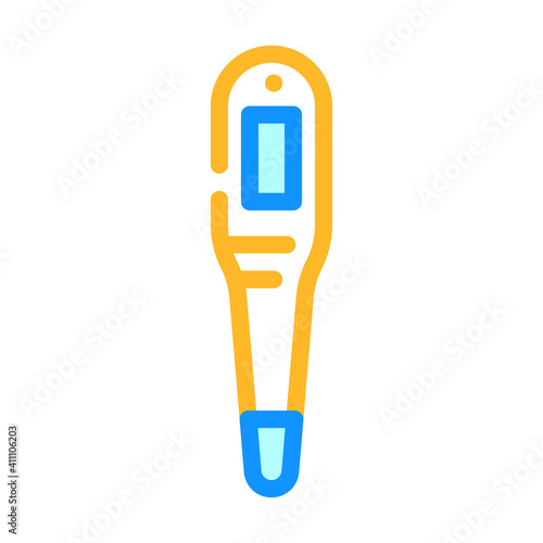 thermometer electronic device color icon vector illustration