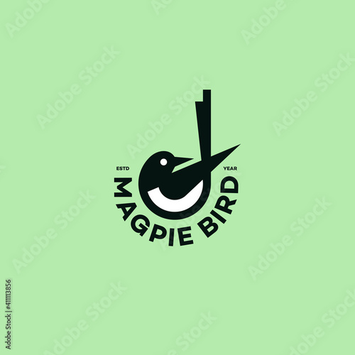 Quadro su tela Magpie logo