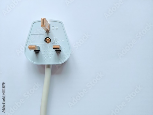 Obraz na plátně 3 pin plug top white