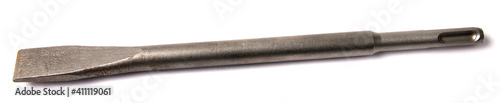 Foto a chisel from a perforator is isolated on white background