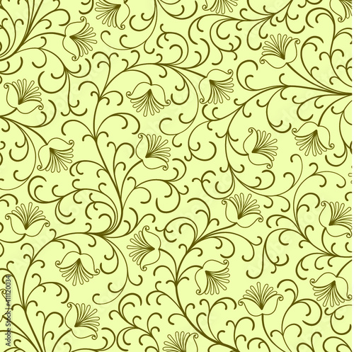 vector vintage floral design elements on gradient background
