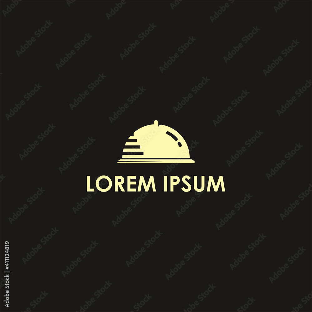 Logo for restaurant and cafe, simple food cover logo design template Logo for restaurant and cafe, simple food cover logo design template