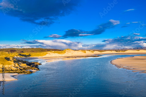 The coast between Kiltoorish bay beach and the Sheskinmore bay between Ardara and Portnoo in Donegal - Ireland